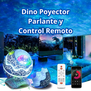 DINO PROYECTORCON PARLANTE BLUETOOTH Y CONTROL REMOTO