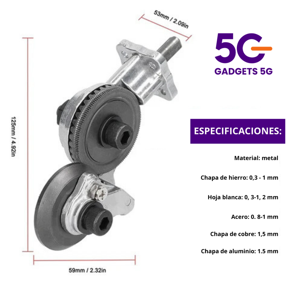 ADAPTADOR DE TALADRO PARA CORTAR LAMINAS-CUTTER PRO