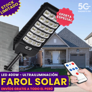 FAROLA SOLAR LED 400W Ultra Iluminación