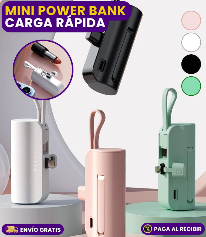MINI POWER BANK - Carga Rápida
